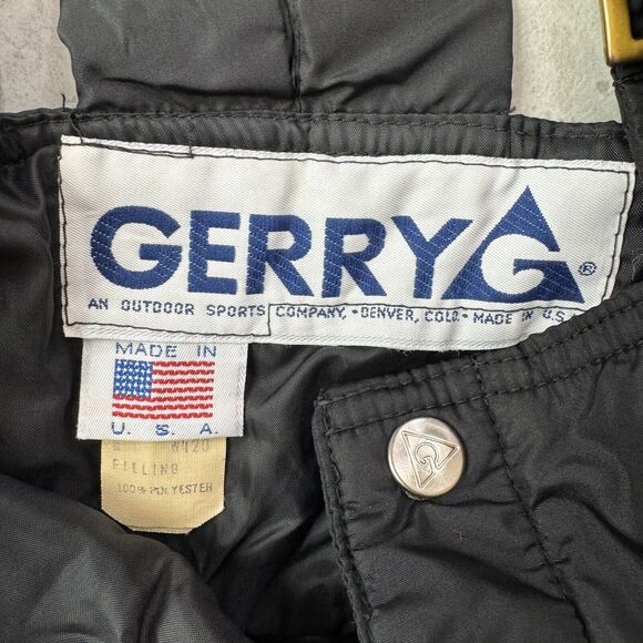 VTG Gerry Mens Medium Black Snow Bib Pants Overalls Retro Adjustable NWOT - Picture 2 of 11